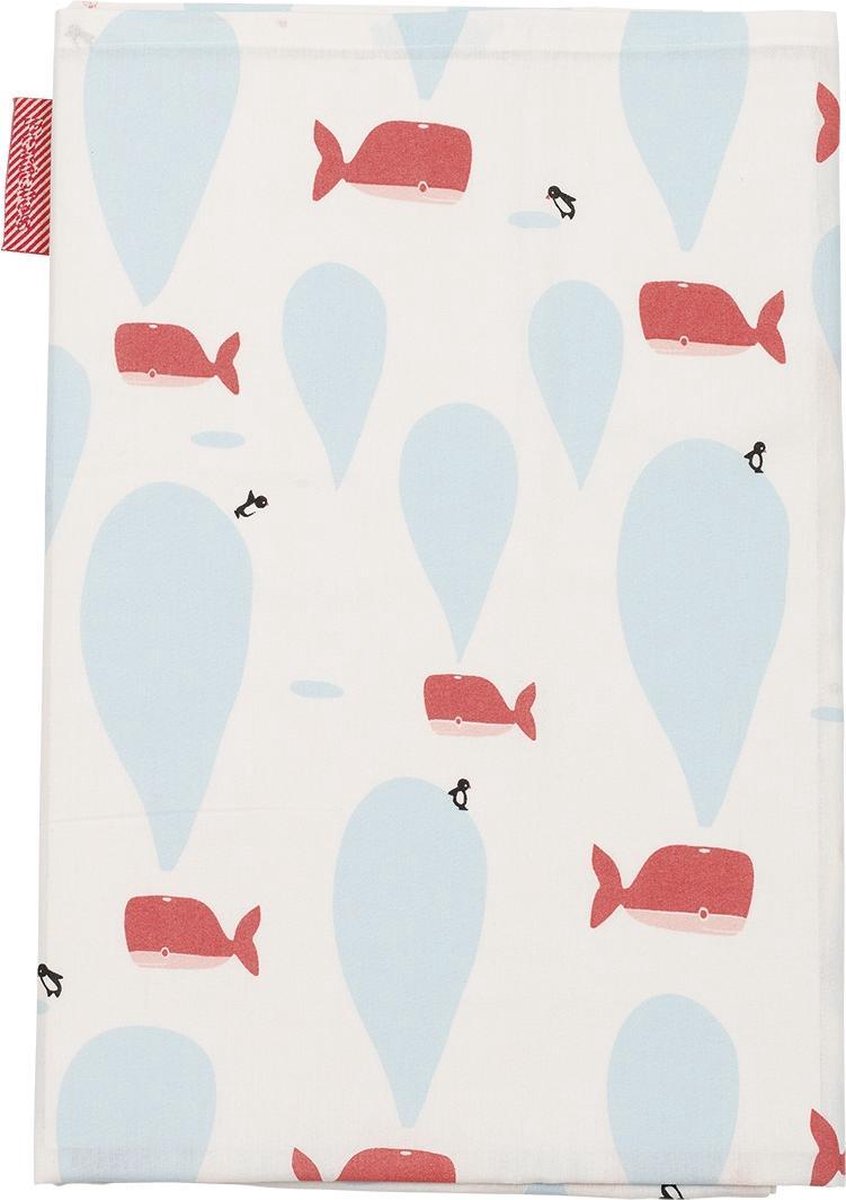 Pericles Wieglaken En Sloop Oceaan 75 X 110 Cm Wit/lichtblauw