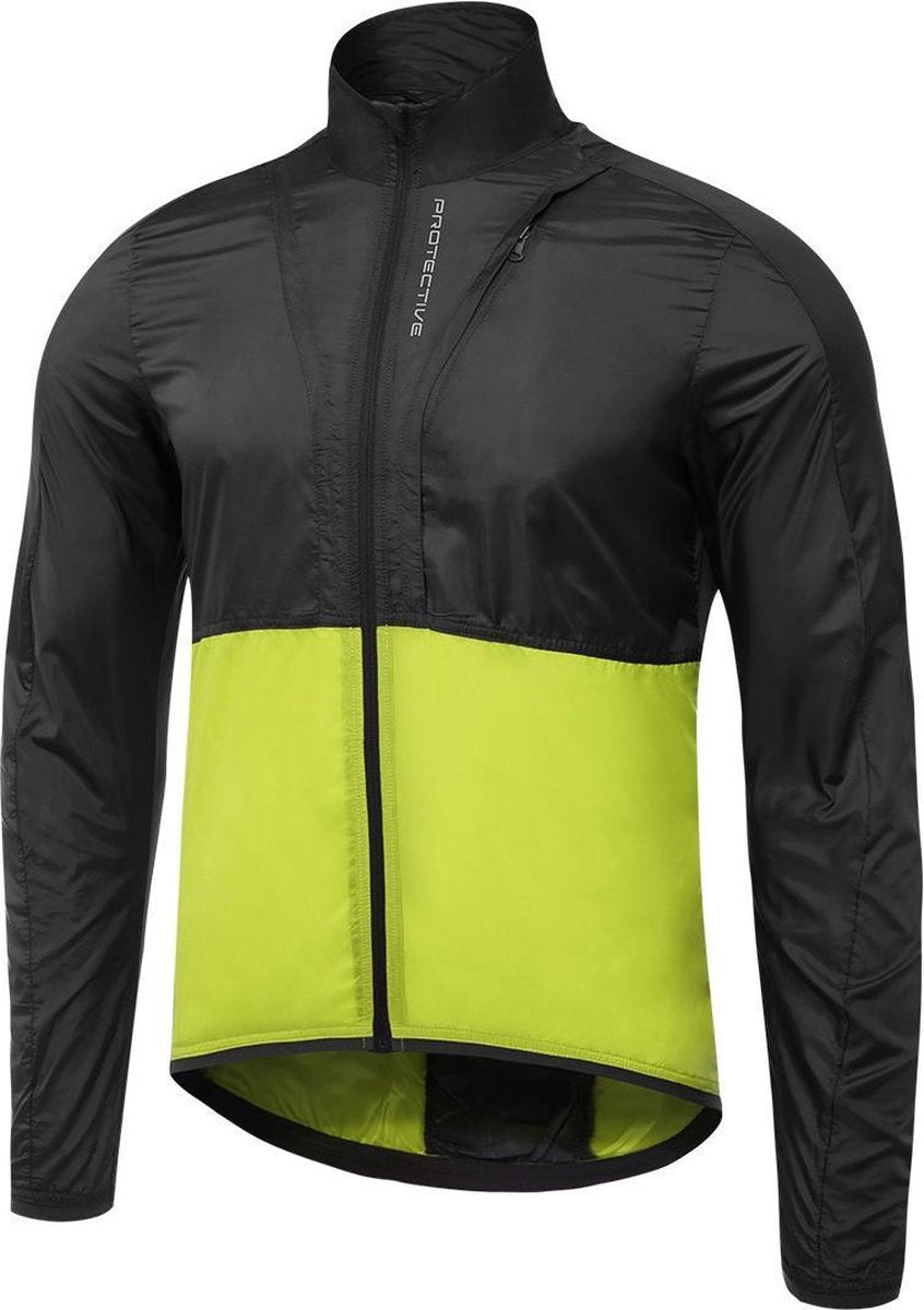 Protective Windjack P-rise Up Heren Polyester Zwart/lime Mt Xxl
