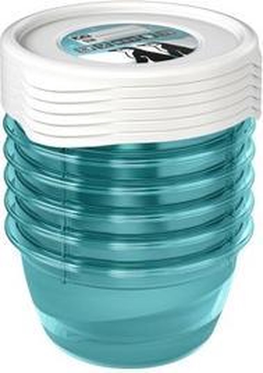 FOOD CONTAINER S/6  ROND 9X5 - 0
