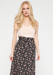 Tanktop met fijne bandjes - Nude