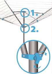 4goodz Aluminium Droogmolen drooglengte 42 meter - 230x230x180 cm