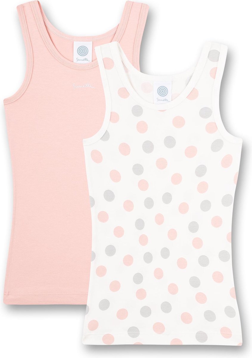 Sanetta hemdje Multidots Pink 2-pack maat 92