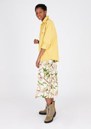 Oversized overhemd met franjes - Geel