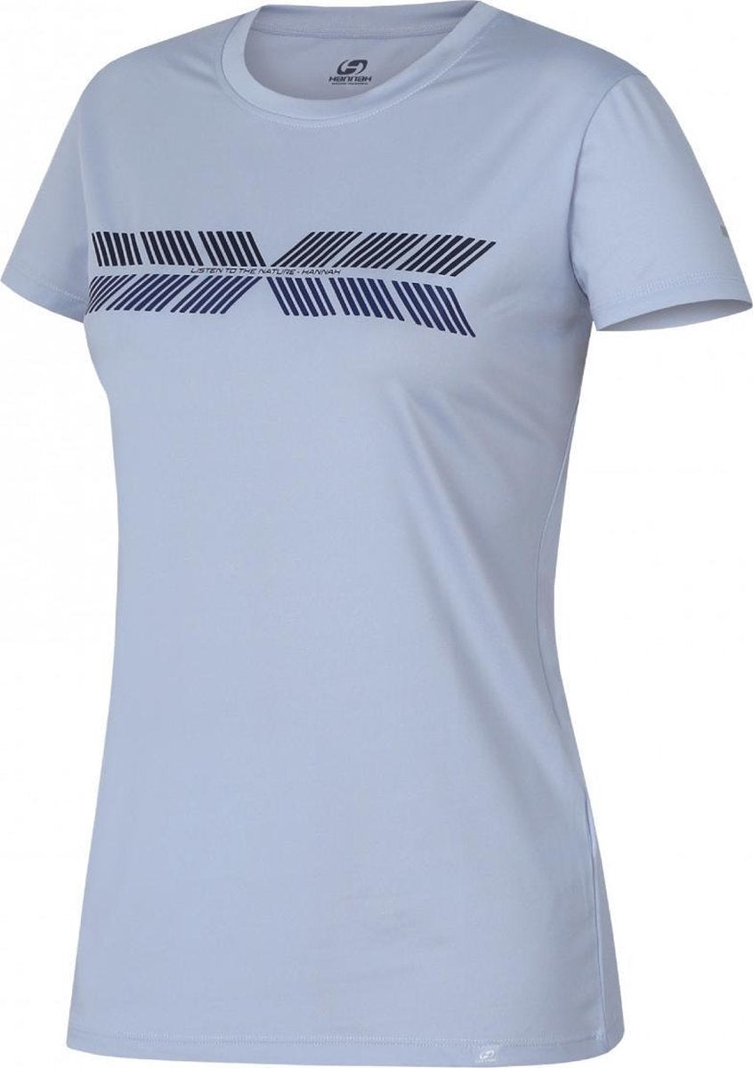 Hannah Sportshirt Saffi Dames Polyester Lichtblauw Maat 44