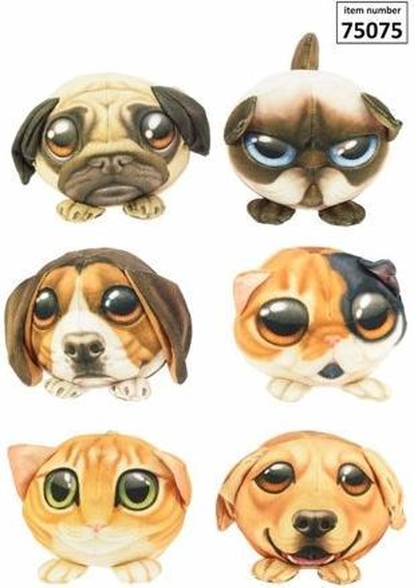 Big face geprinte dieren Medium