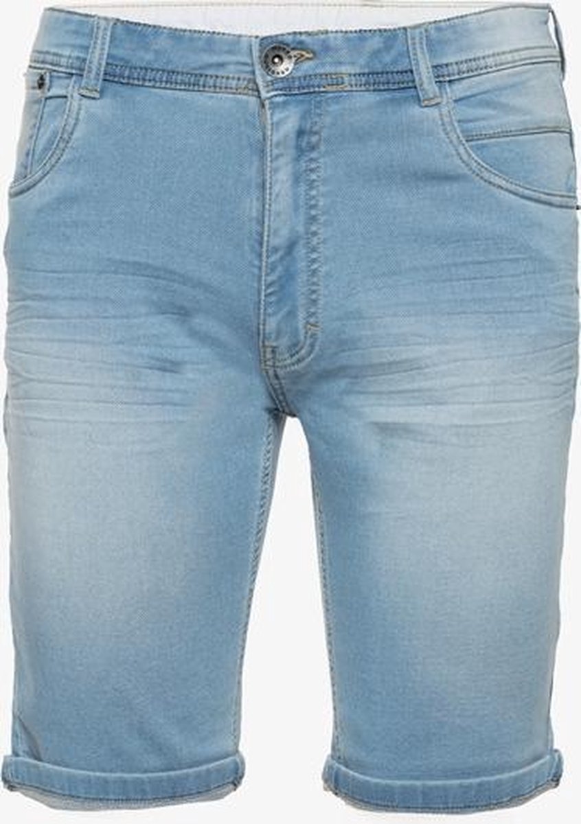 Unsigned heren jog denim short - Blauw - Maat XXL