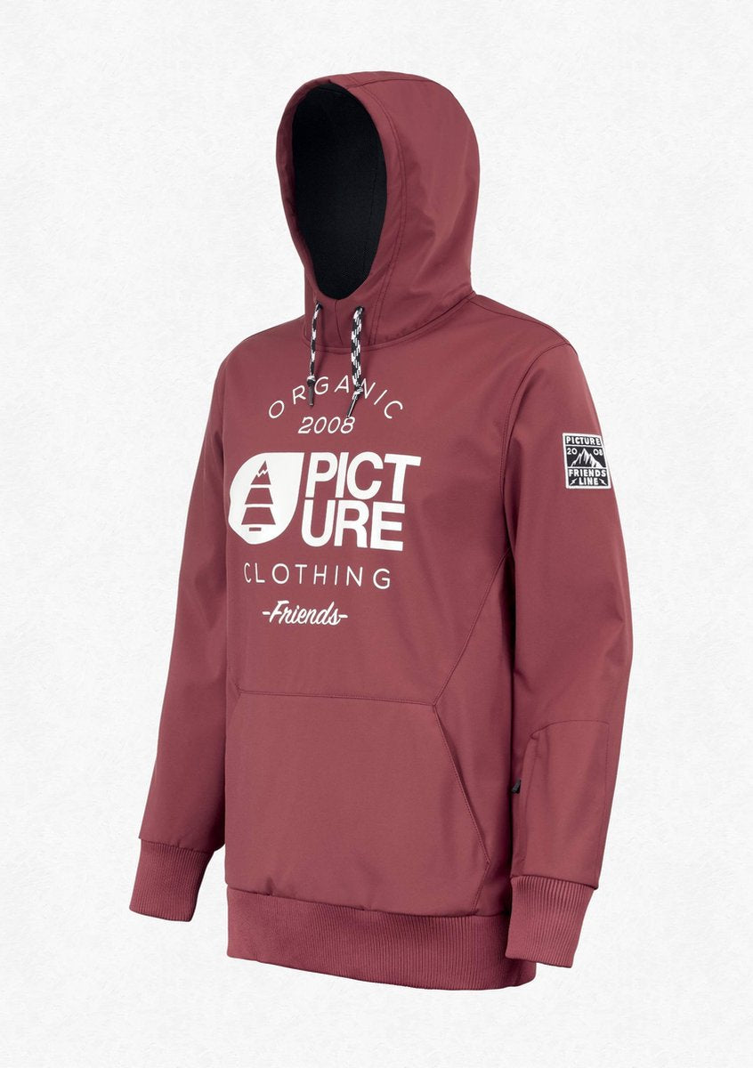 Picture Parker heren softshell hoodie ketchup
