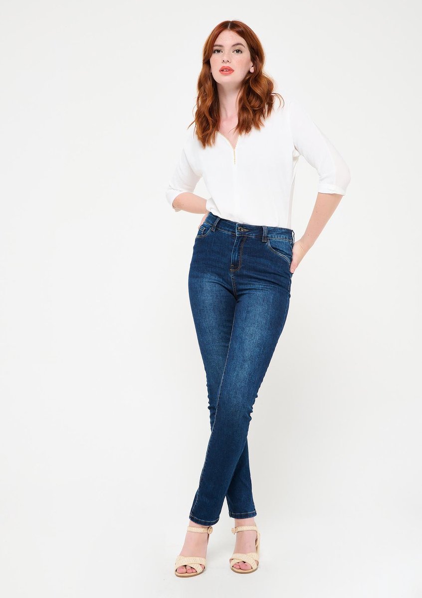 Skinny denim broek - Donker Blauw