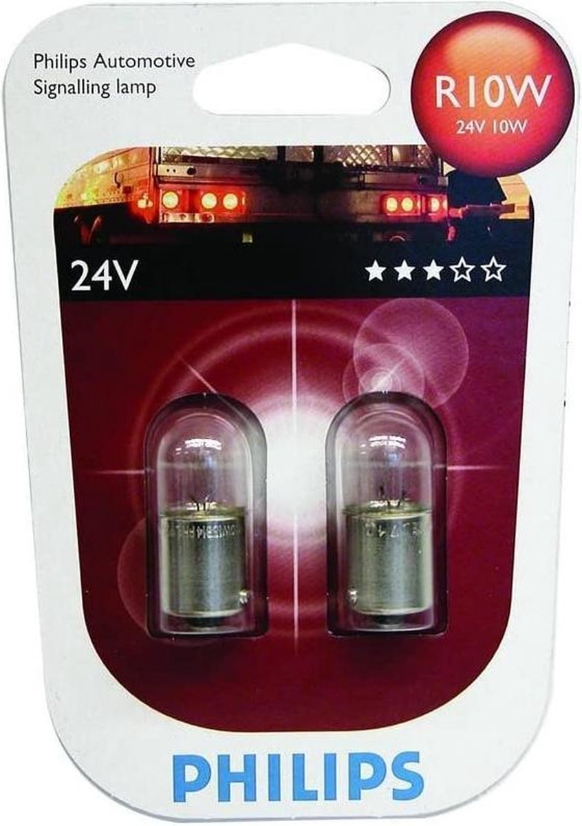 Philips Binnenverlichting R10w 24v Wit 2 Stuks