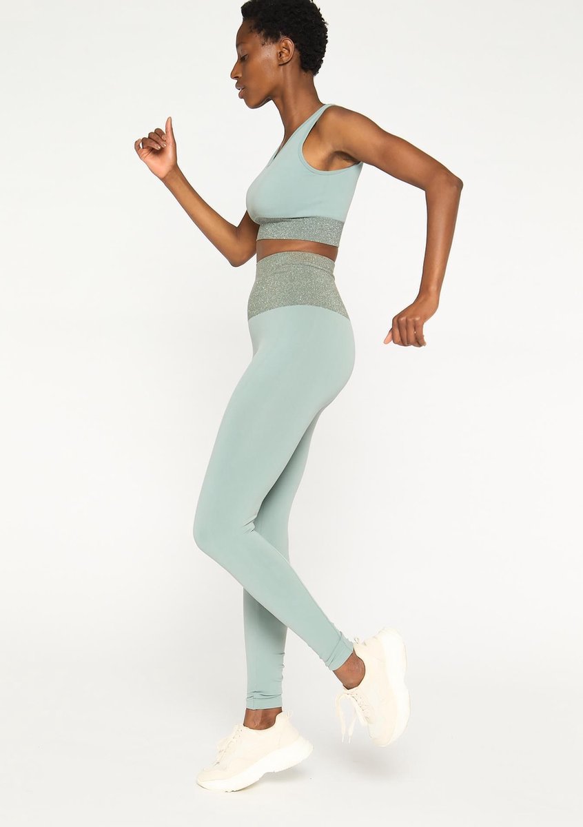 Legging met lurex - Licht Groen
