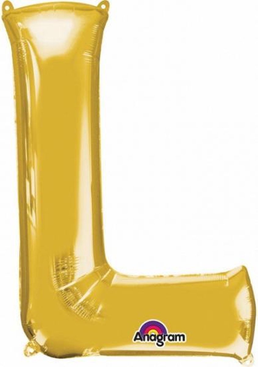 Letter L ballon goud 86 cm