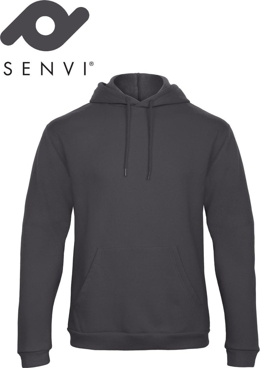 Senvi Fleece Crew Hoodie - Kleur: Antraciet – Maat XL