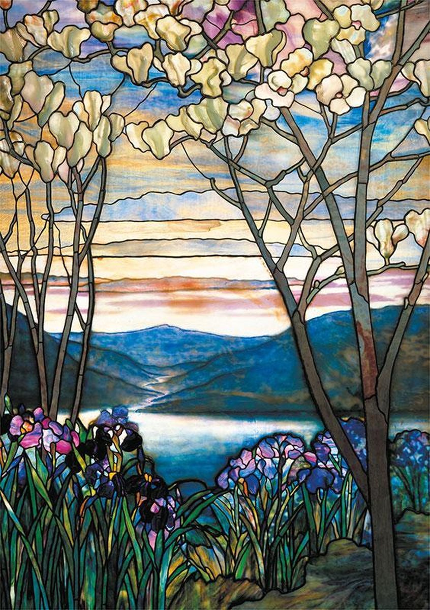 Puzzel 1000 stukjes-Magnolias and irises
