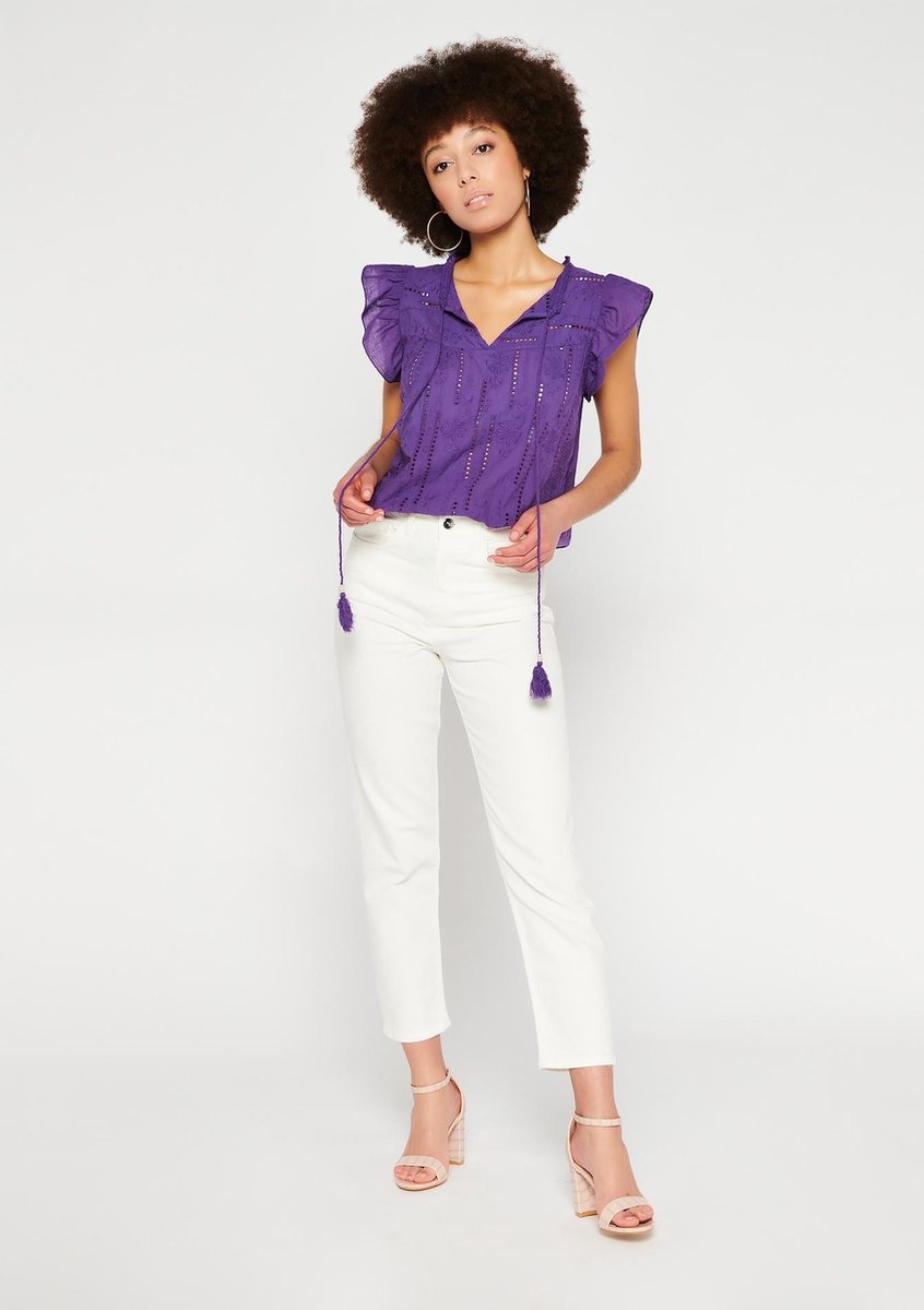 Slim denim broek - Wit