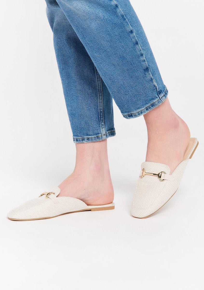 Platte muiltjes - Beige