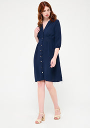 Rechte jurk - Marine Blauw