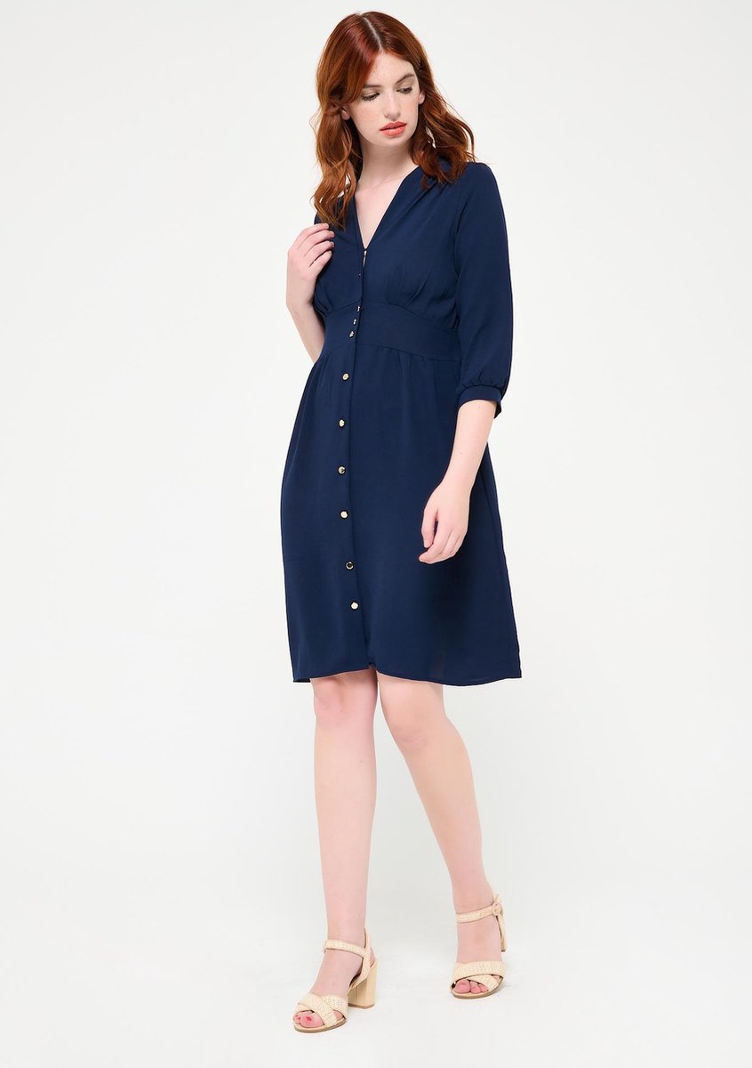 Rechte jurk - Marine Blauw