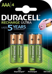 4x Duracell oplaadbare batterijen Recharge Ultra AAA