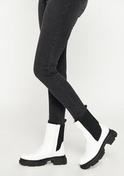 Halfhoge chelsea boots - Wit