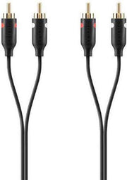 CABLE.AUDIO.2xRCA2xRCA.M/M.1M.BLACK.GOLD