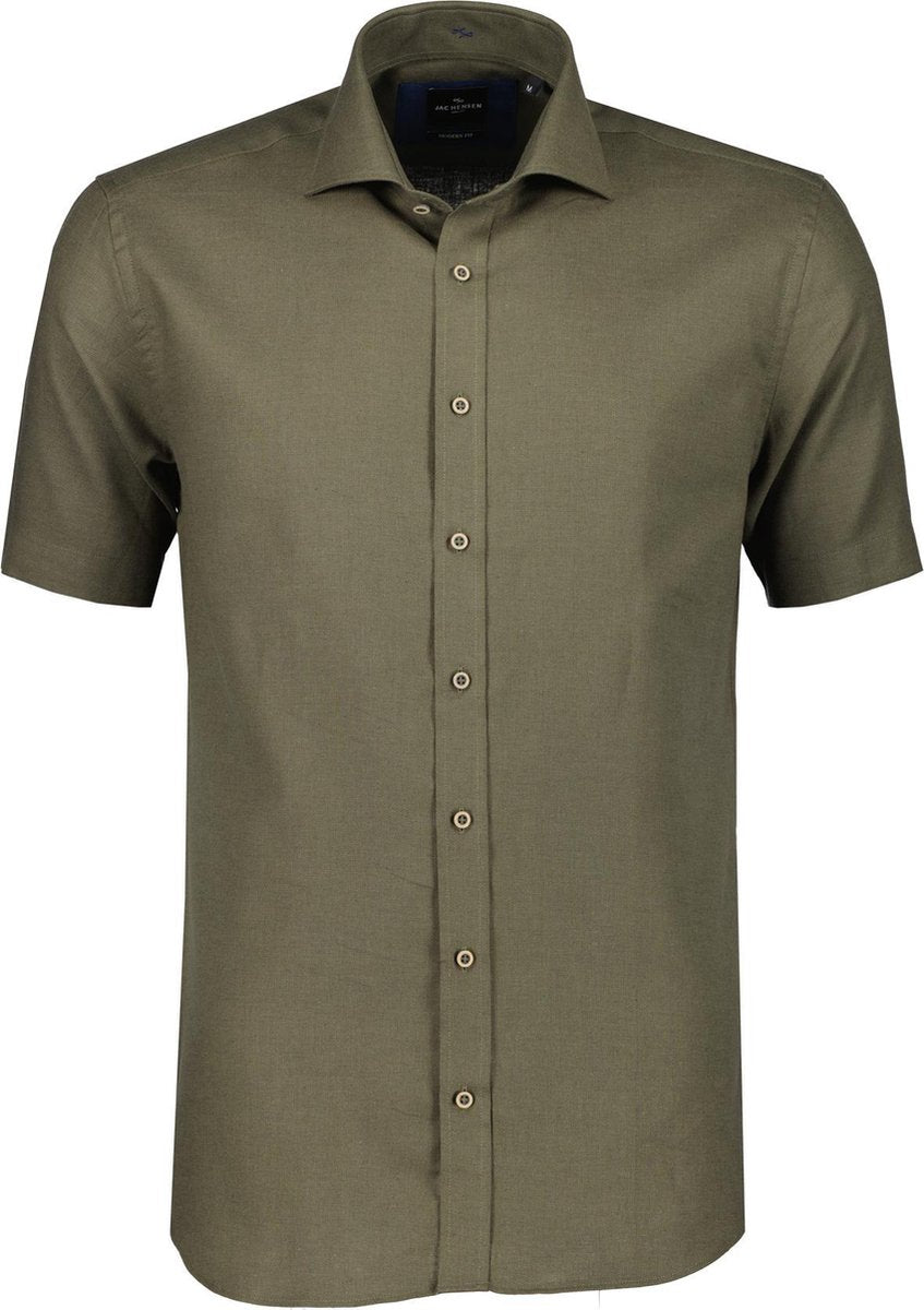 Jac Hensen Overhemd - Modern Fit - Groen - 3XL Grote Maten