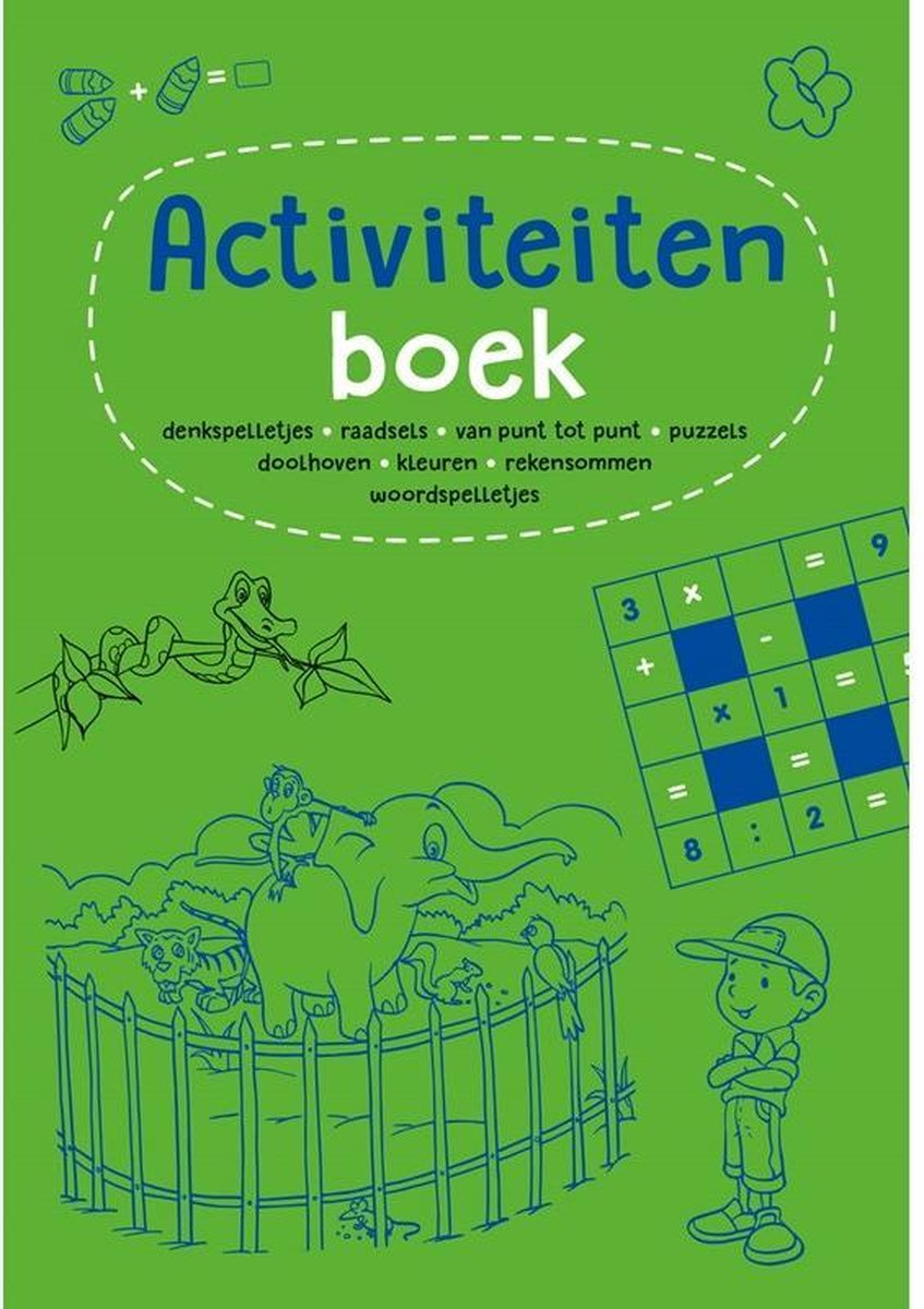 Kinderboeken Rebo Doeboek - Activiteitenboek 2 groen met 100 spelletjes