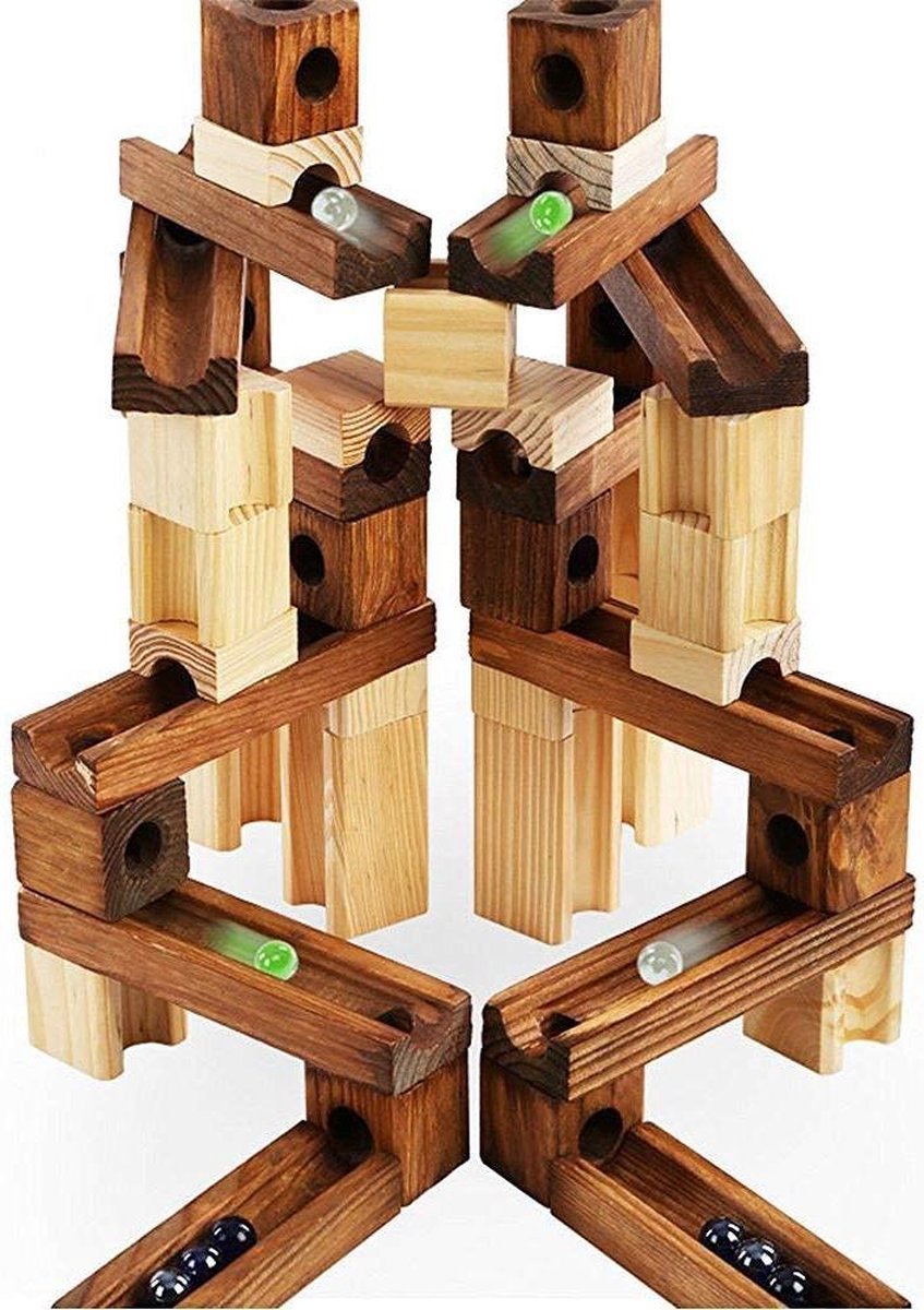 United Entertainment - Houten Blokken - Knikkerbaan - 60 stuks
