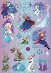 W&o Stickervel Frozen Junior 21 X 30 Cm Papier Paars 2 Stuks