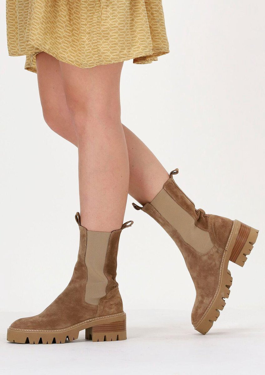 Notre-V An144 Chelsea boots - Enkellaarsjes - Dames - Camel - Maat 39