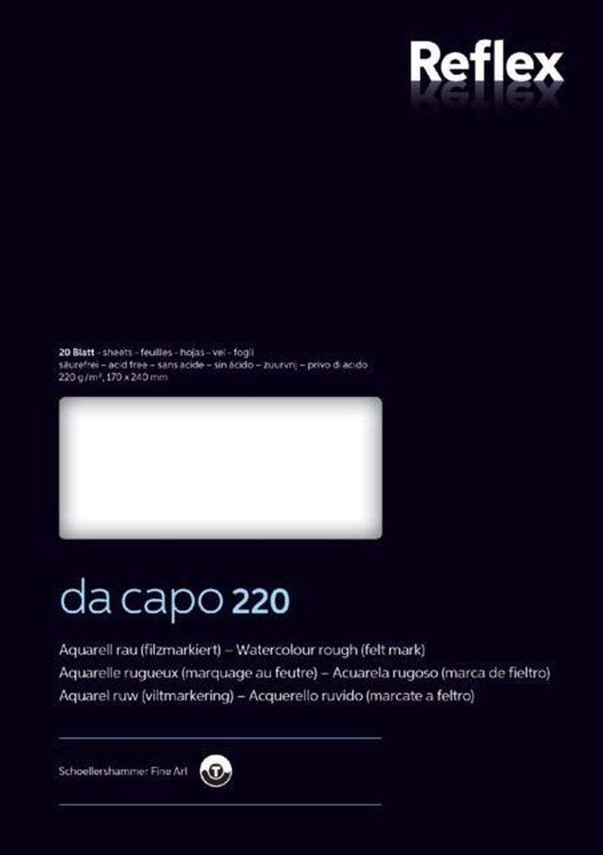 Aquarelblok dacapo vf5004235 17 x 24 cm 220 gr 20 vel
