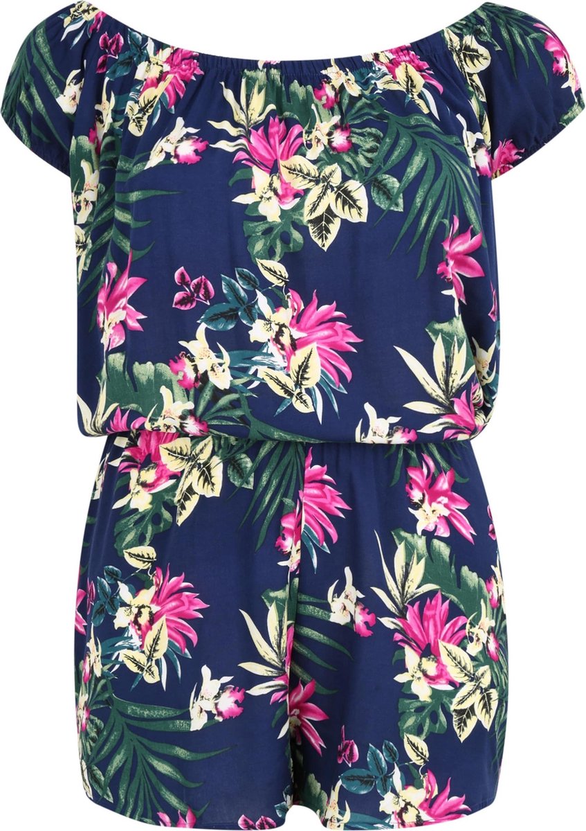Urban Classics Curvy jumpsuit Blauw-5xl