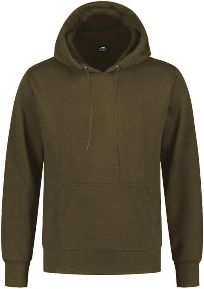 REWAGE Hoodie Premium Heavy Kwaliteit - Heren - Olijfgroen - XXL