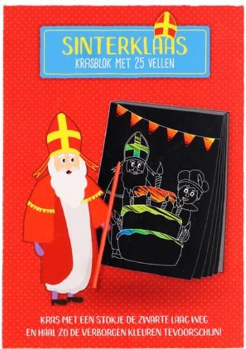 Sinterklaas tover krasblok met 25 vellen - voor uren plezier!