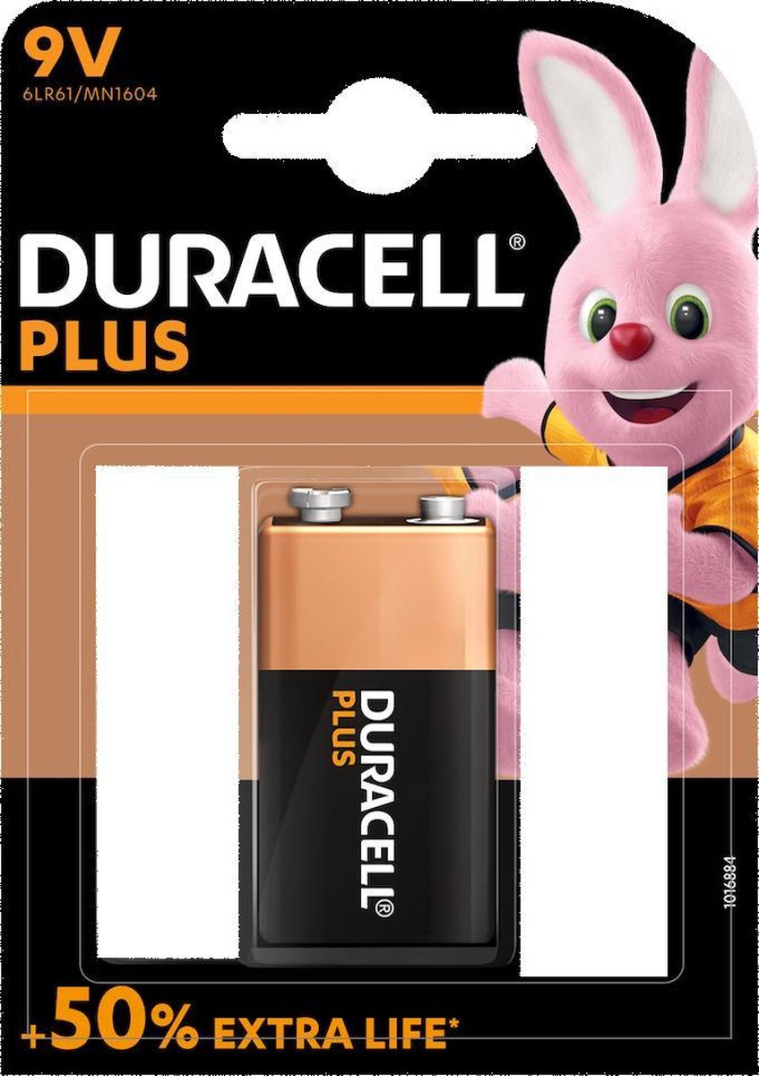 BATTERIJ PPOWER 9V/6LF22 - + 50 % extra life - Plus