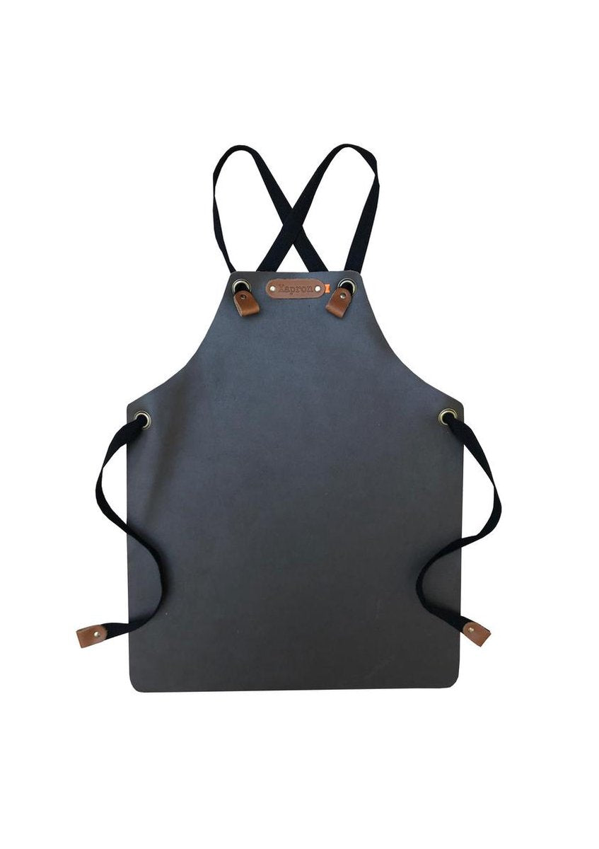 Xapron Kids leren (BBQ) schort - kleur Brown (bruin)