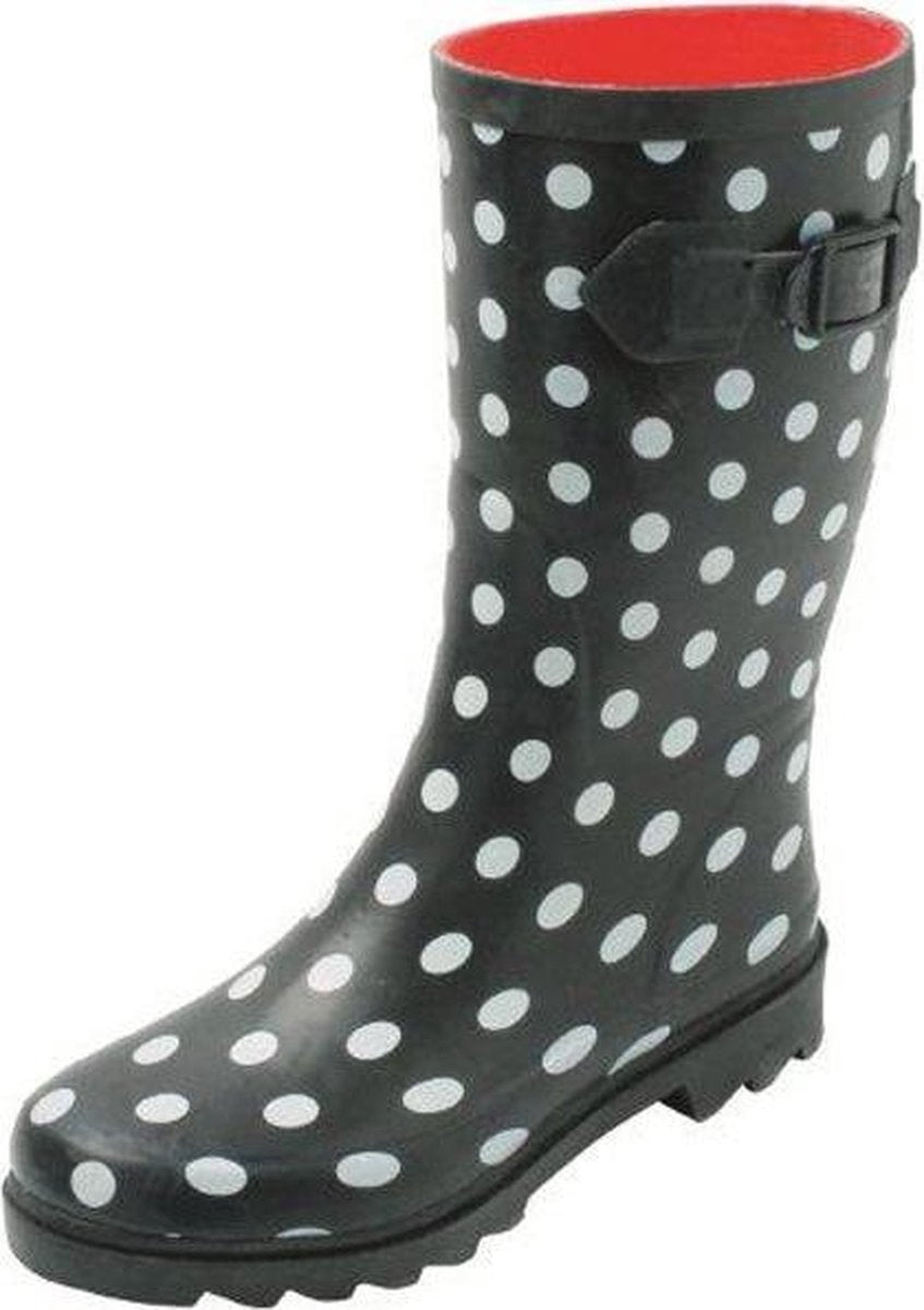 Gevavi Boots Stip Zwart Rubber Regenlaarzen Dames