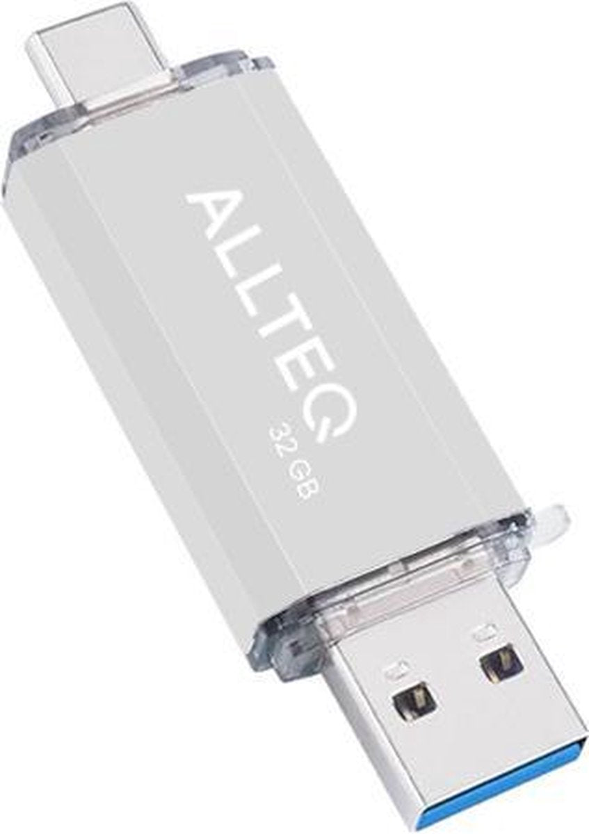 USB stick | Dual USB | USB C | 32 GB | Zilver | Allteq