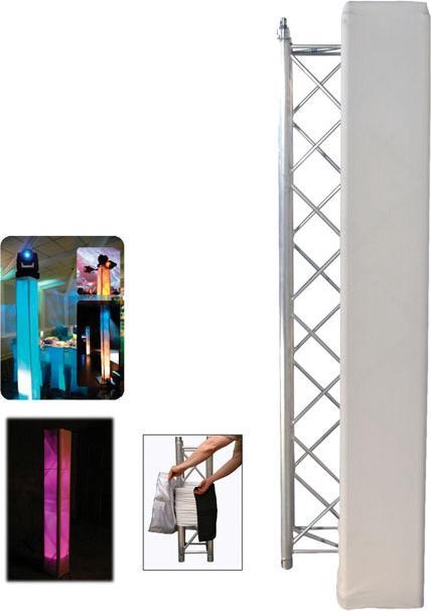 Truss sleeve / doek wit 300 cm - decoratieve doek - Lounge effect - DJ