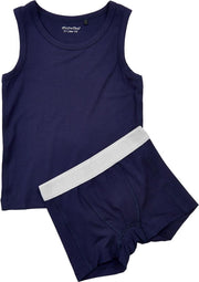 Minymo Ondergoedset Jongens Viscose Blauw 2-delig Maat 128