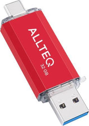 USB stick | Dual USB | USB C | 32 GB | Rood | Allteq