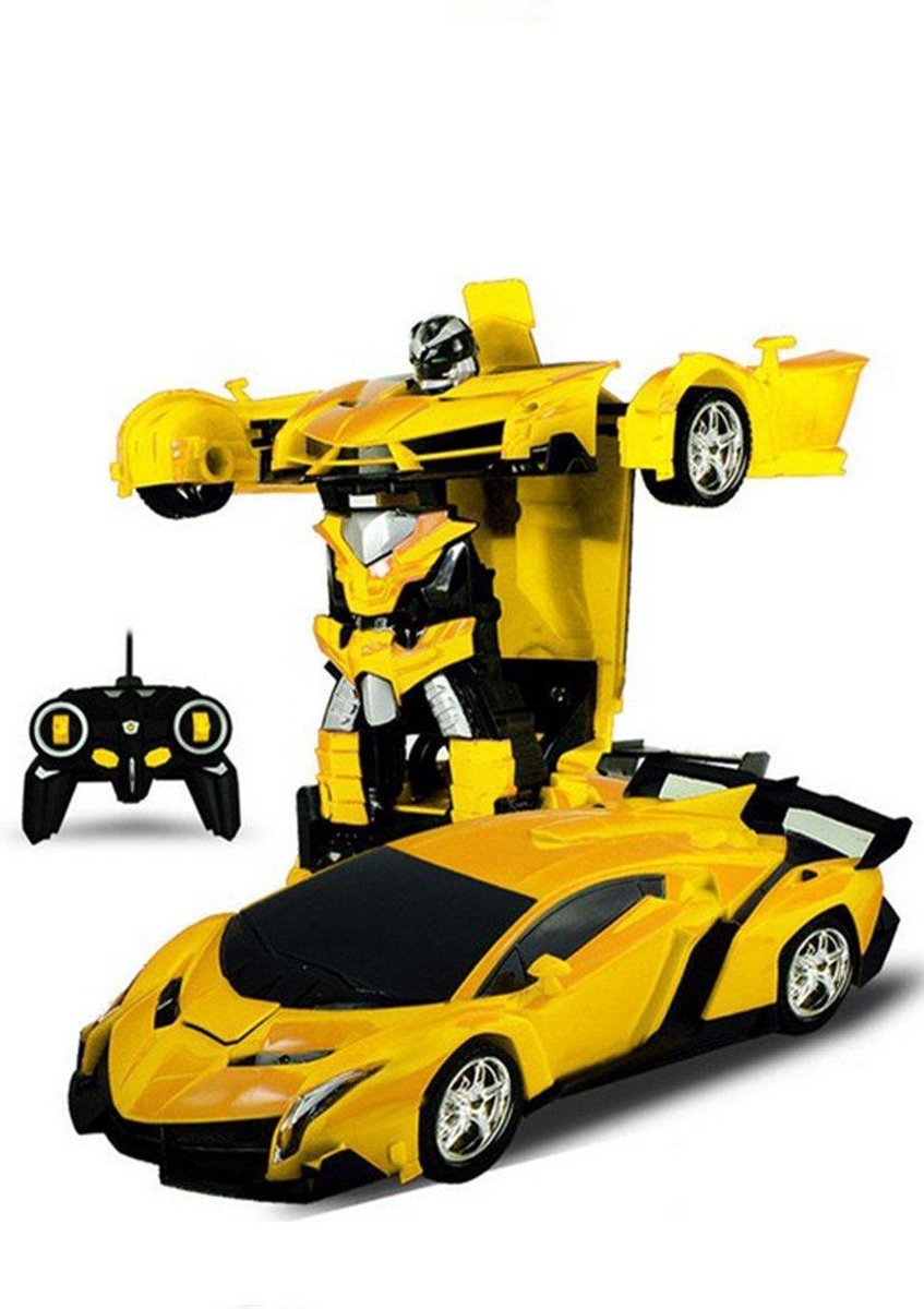 Transformer RC met licht lamborghini bestuurbare auto GEEL