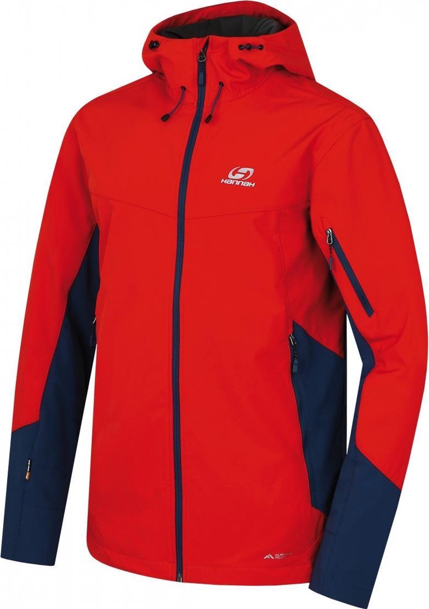Hannah Outdoorjas Channer Heren Polyester Rood/blauw Mt Xl