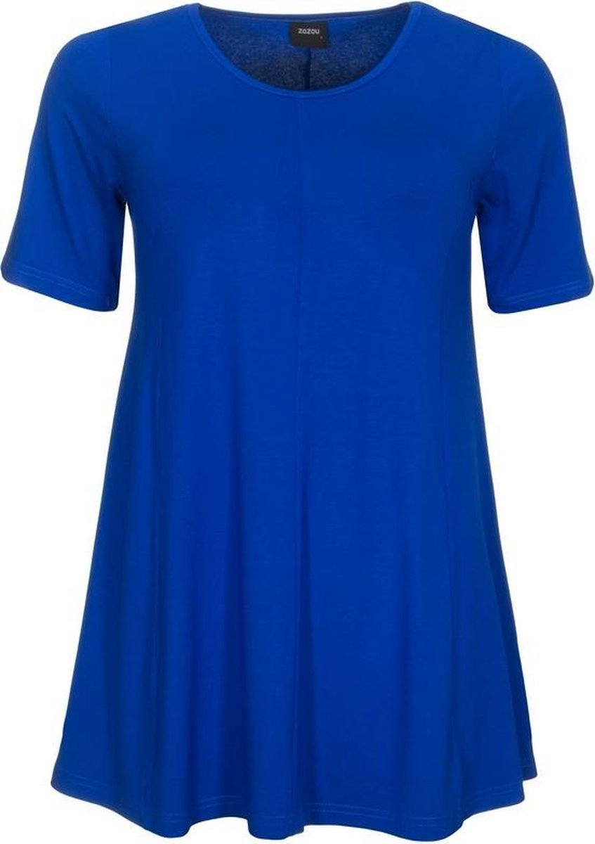 Zazou-A-lijn-shirt-korte-mouw- kobalt/royal