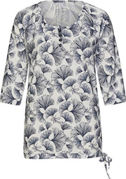 Killtec dames blouse Rut blauw bloem - maat 38