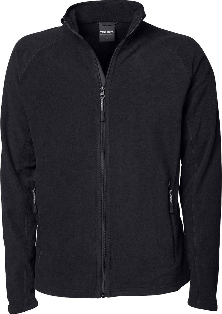 Tee Jays Heren Full Zip Actief Lichtgewicht Fleece Jasje (Zwart)