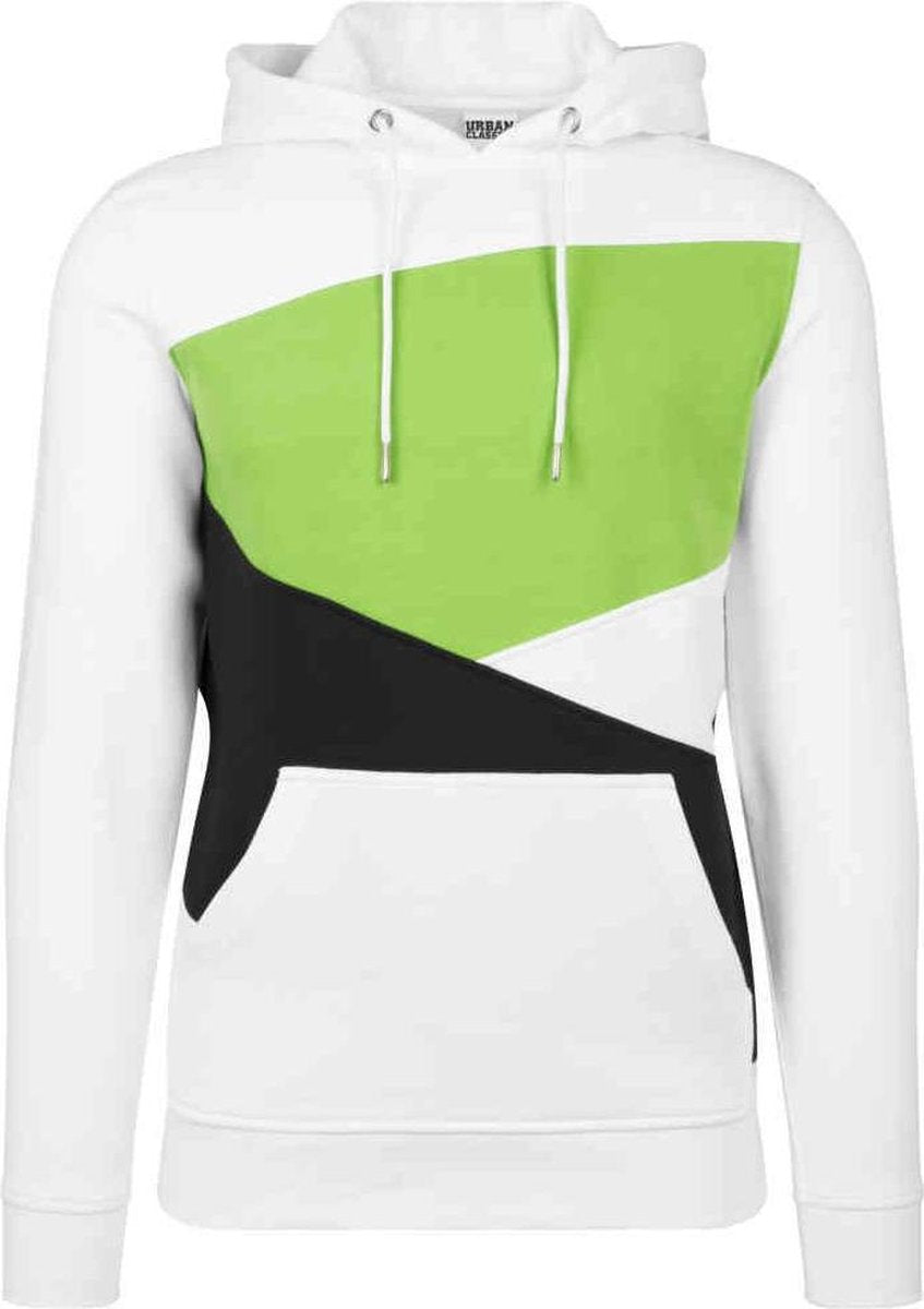 Urban Classics Hoodie/trui -XL- Zig Zag Wit/Groen