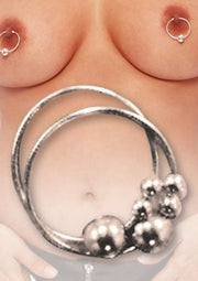 Nipple Bull Rings - Silver - Bondage Toys -