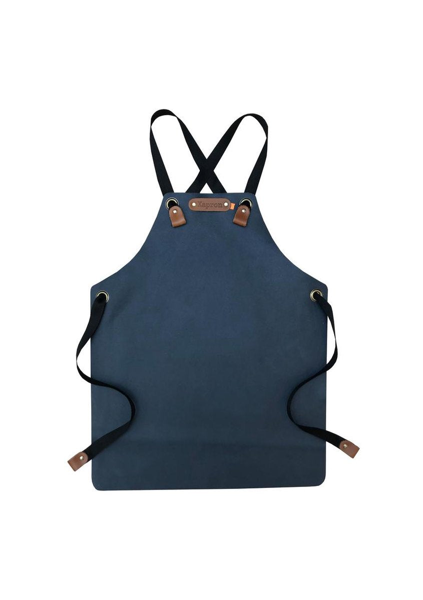 Xapron Kids leren (BBQ) schort - kleur Blue (blauw)