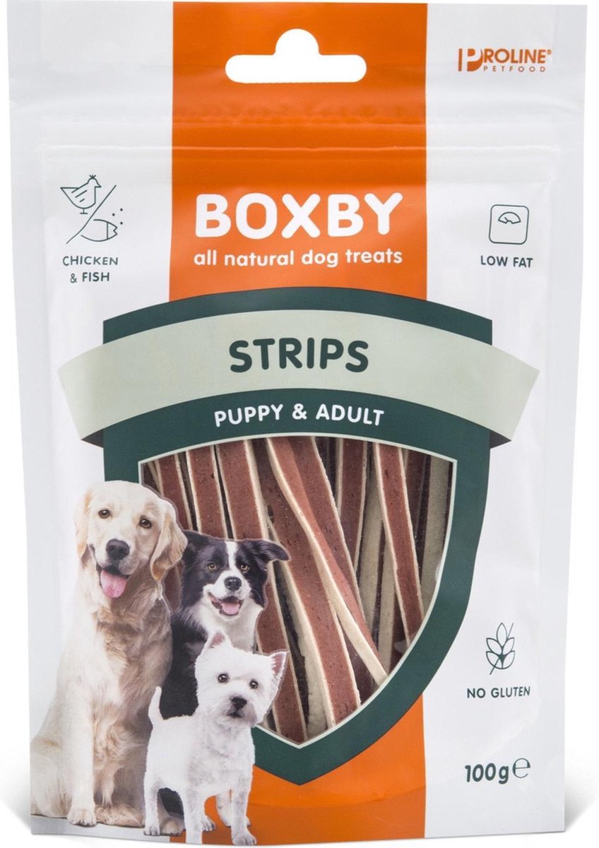 Proline Boxby Strips - Hondensnack - 1 zakje - 100 gram