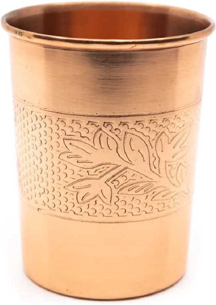 Koperen Beker Versiering Geëtst (350 ml)